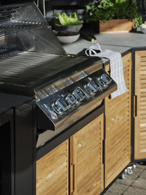 Fornax outdoor Kitchen Black/teak