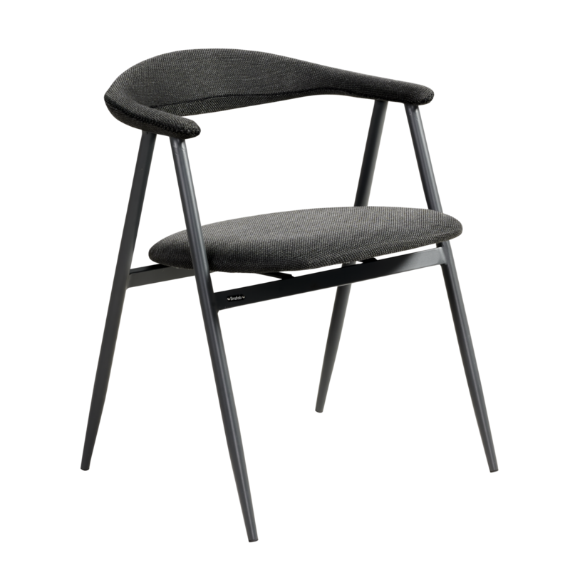 Boi chair with arm Anthracite/Black Barley