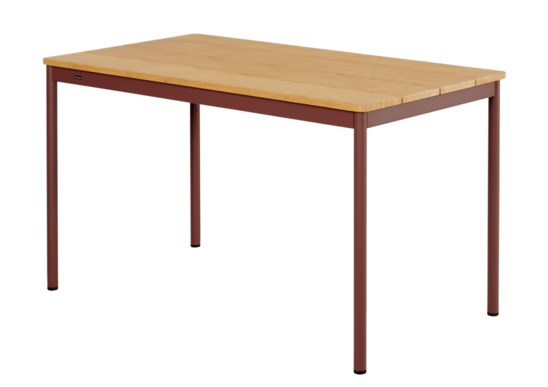 Nox café table Zin Red/Bamboo