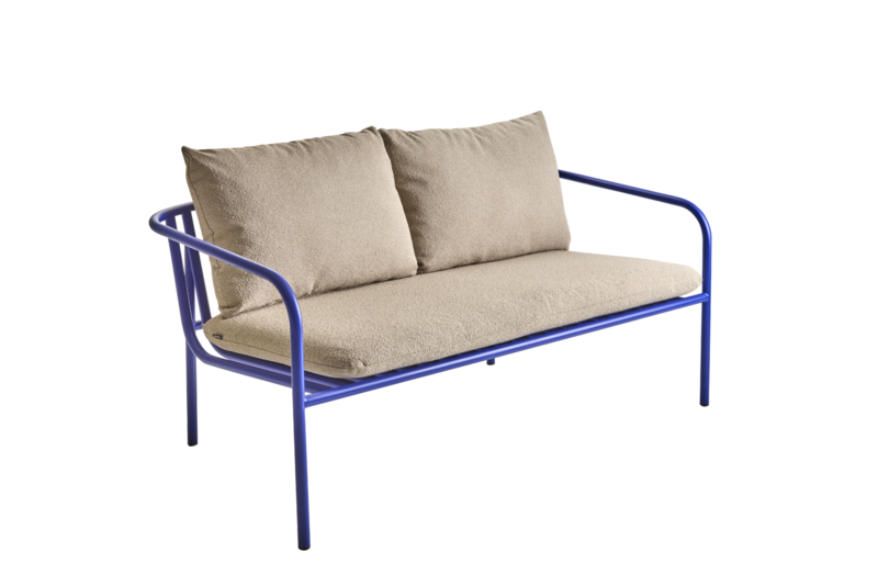 Bendt 2-seater sofa Indigo Blue/Teddy Beige