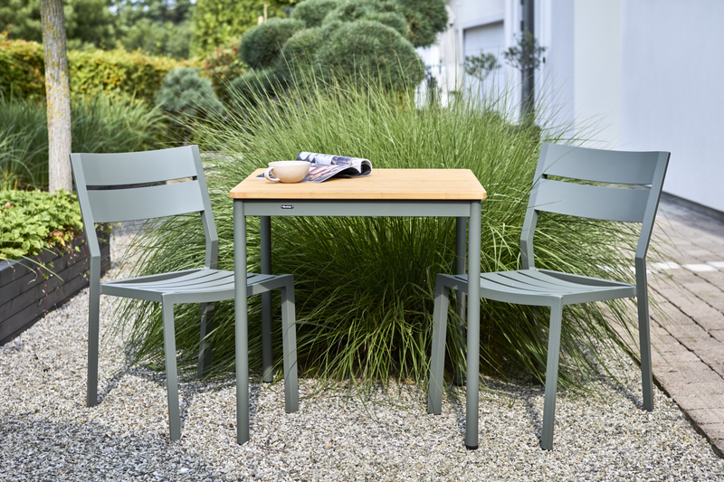 Nox café table Nordic Green/Bamboo