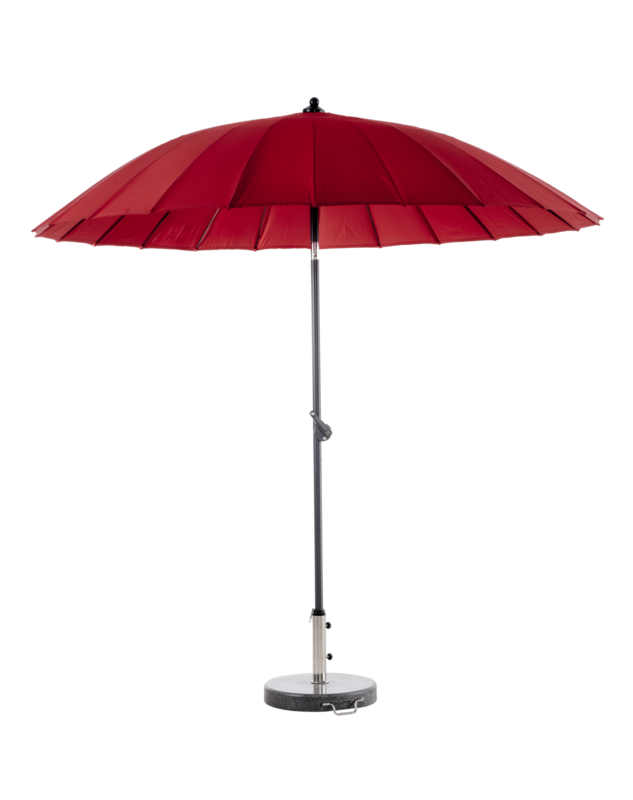 Shanghai parasol Anthracite/red