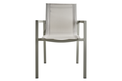 Delia chair with arm Light Grey/Off-White