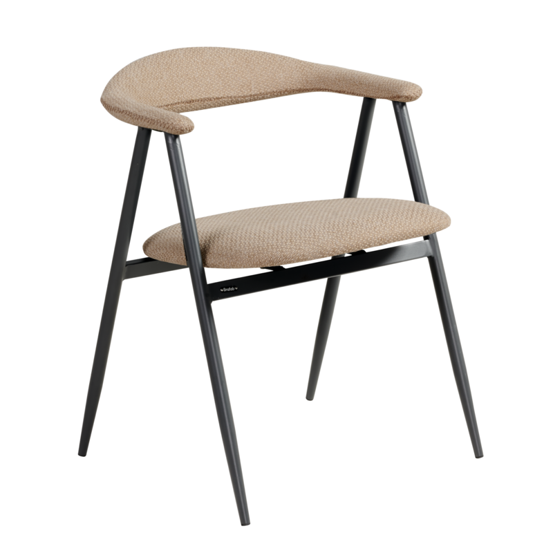 Boi chair with arm Anthracite/Barley