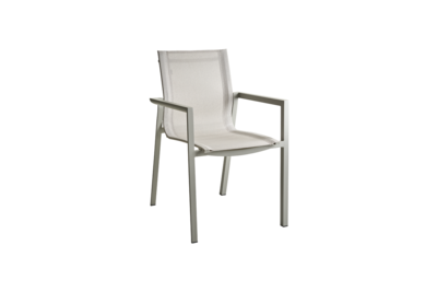 Delia chair with arm Light Grey/Off-White